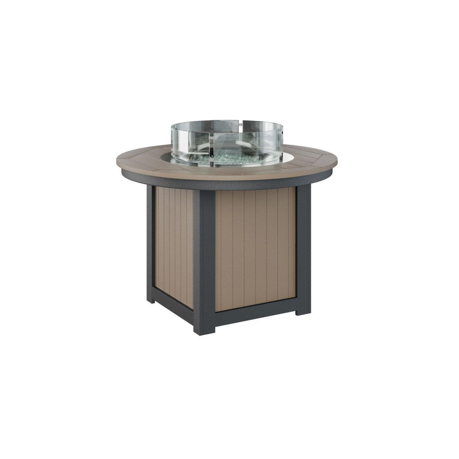 Round Dining Height Amish Fire Table - Herron's Furniture