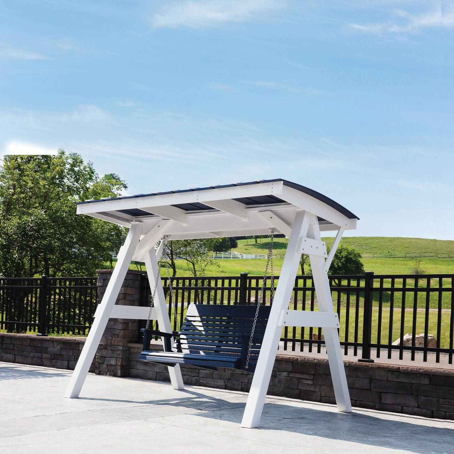 Vinyl Swing A-Frame with Roof - Herron's Furniture