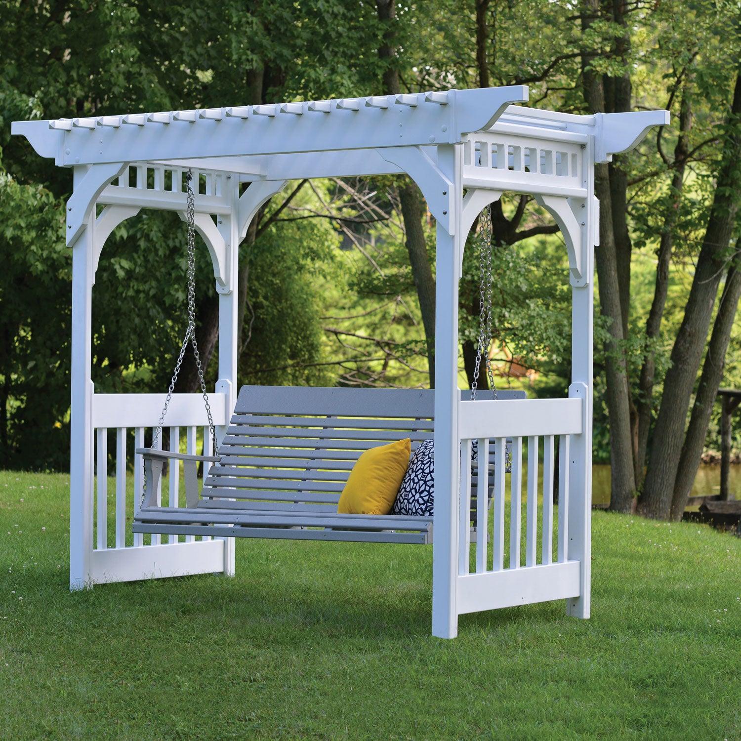 Vinyl Swing Arbor - Herron's Furniture
