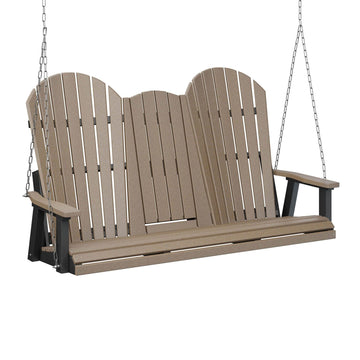 Comfo Back Amish 3-Seat Swing with Console - Herron's Furniture