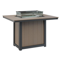 Rectangle Counter Height Amish Fire Table - Herron's Furniture