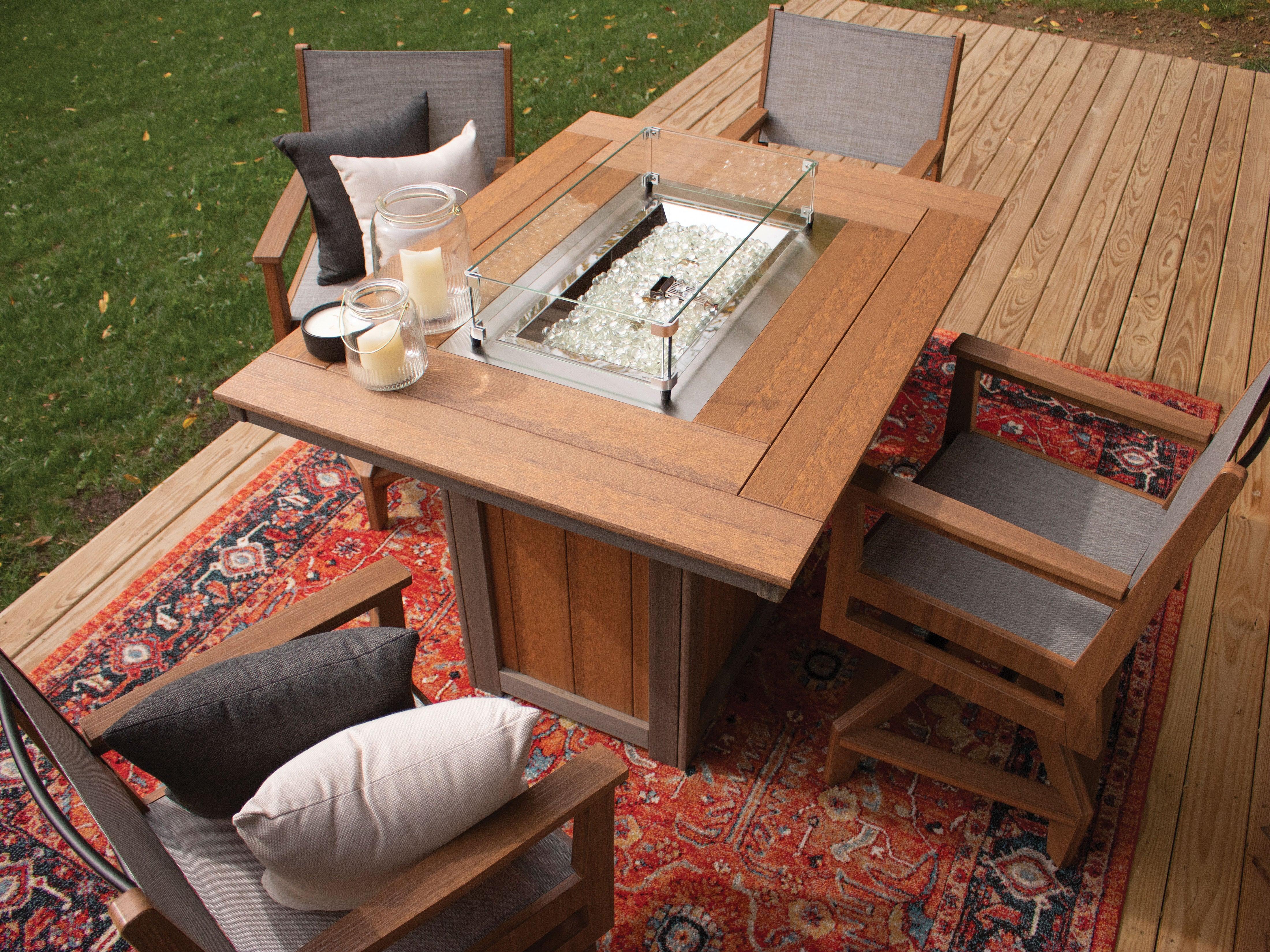 Donoma Poly Fire Pit Counter Set - Herron's Furniture