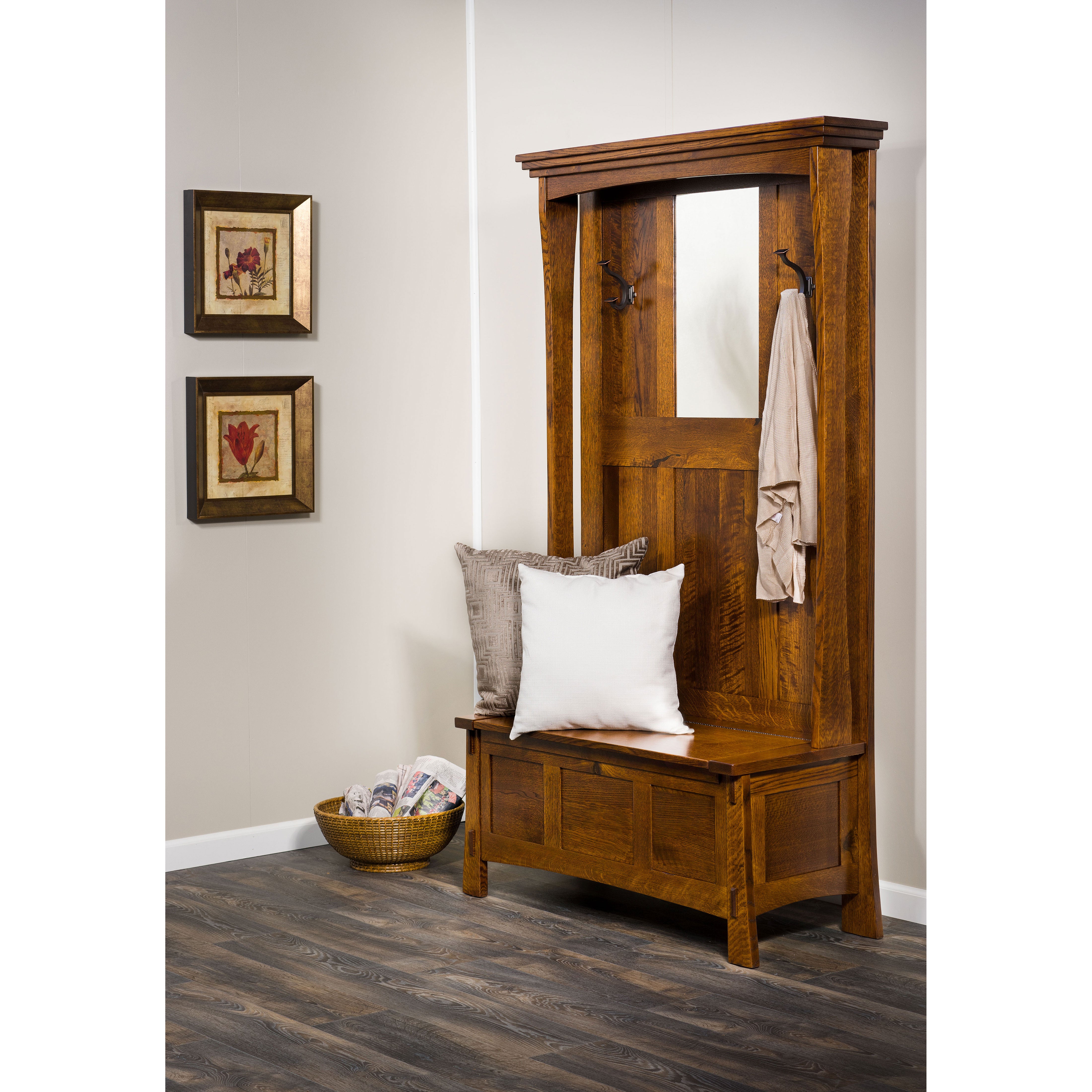 Modesto Amish Hall Seat - Herron's Furniture