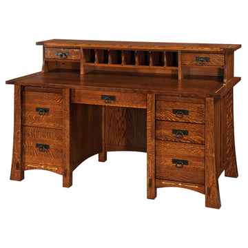 Morgan Amish Desk with Hutch - Herron's Furniture