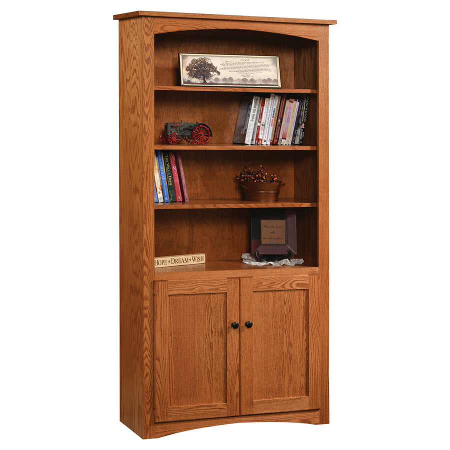 Shaker 36" Amish Bookcase with Doors - Herron's Furniture