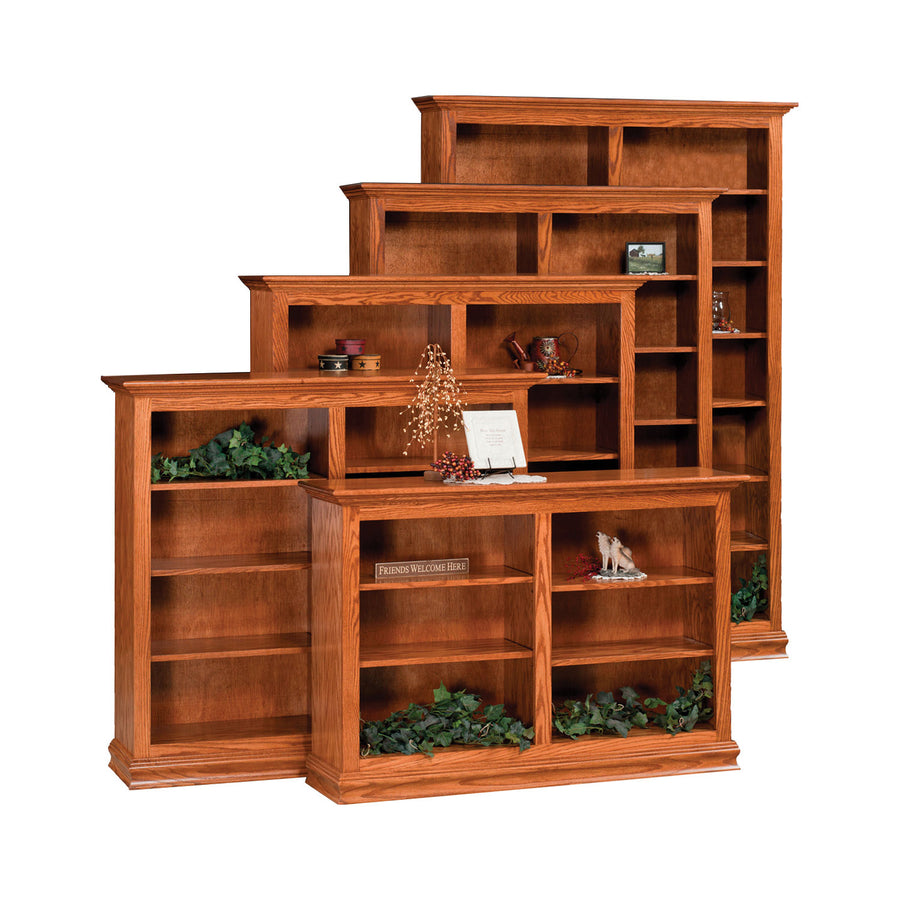 Amish Traditional 48" Double Bookcase Collection - Herron's Furniture