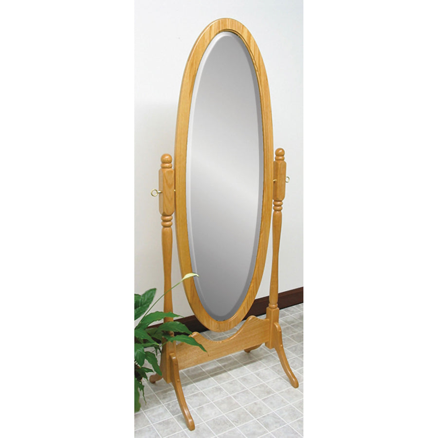 Amish Antique Oval Cheval Mirror - Herron's Furniture