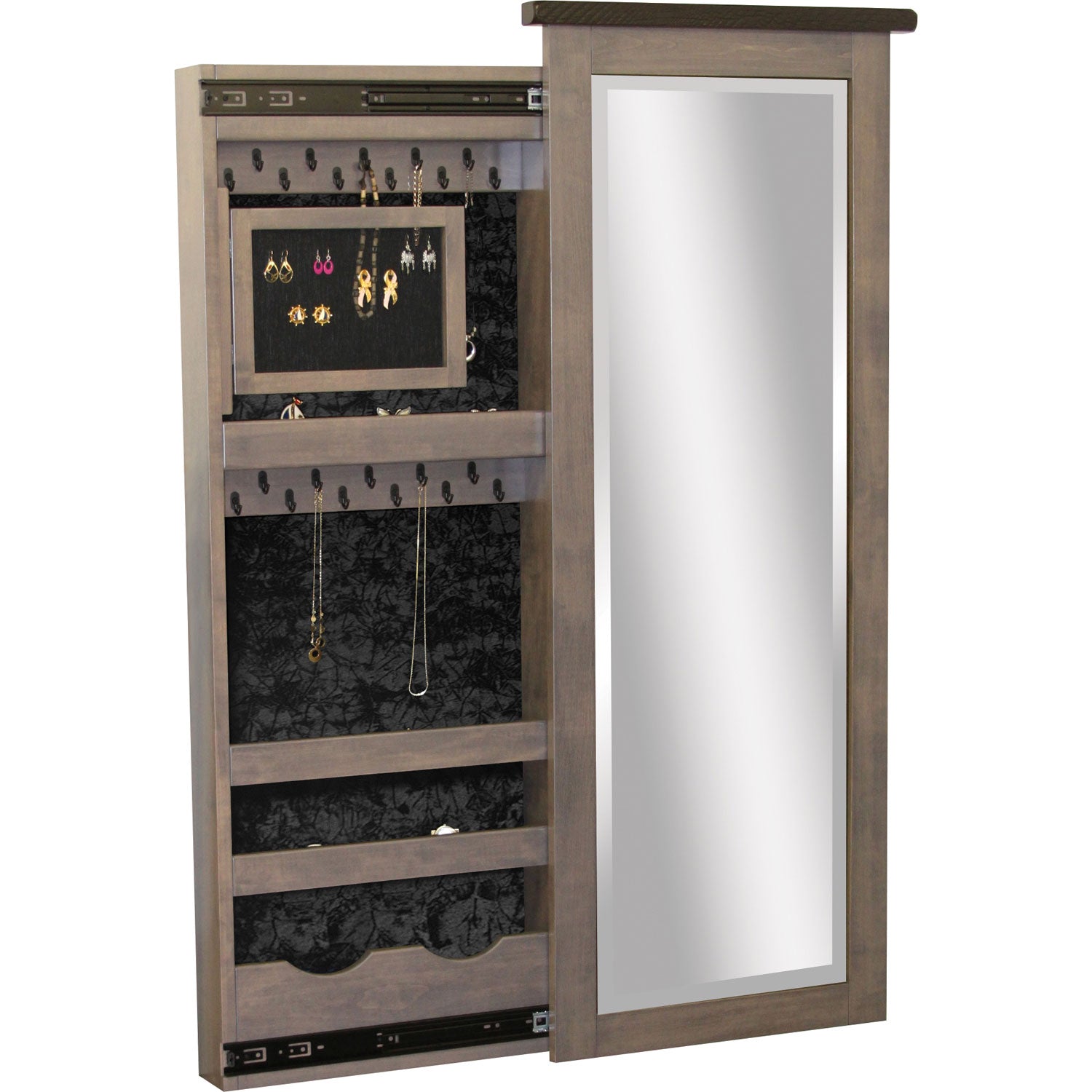 Amish Mission Wall Jewelry Mirror - Herron's Furniture