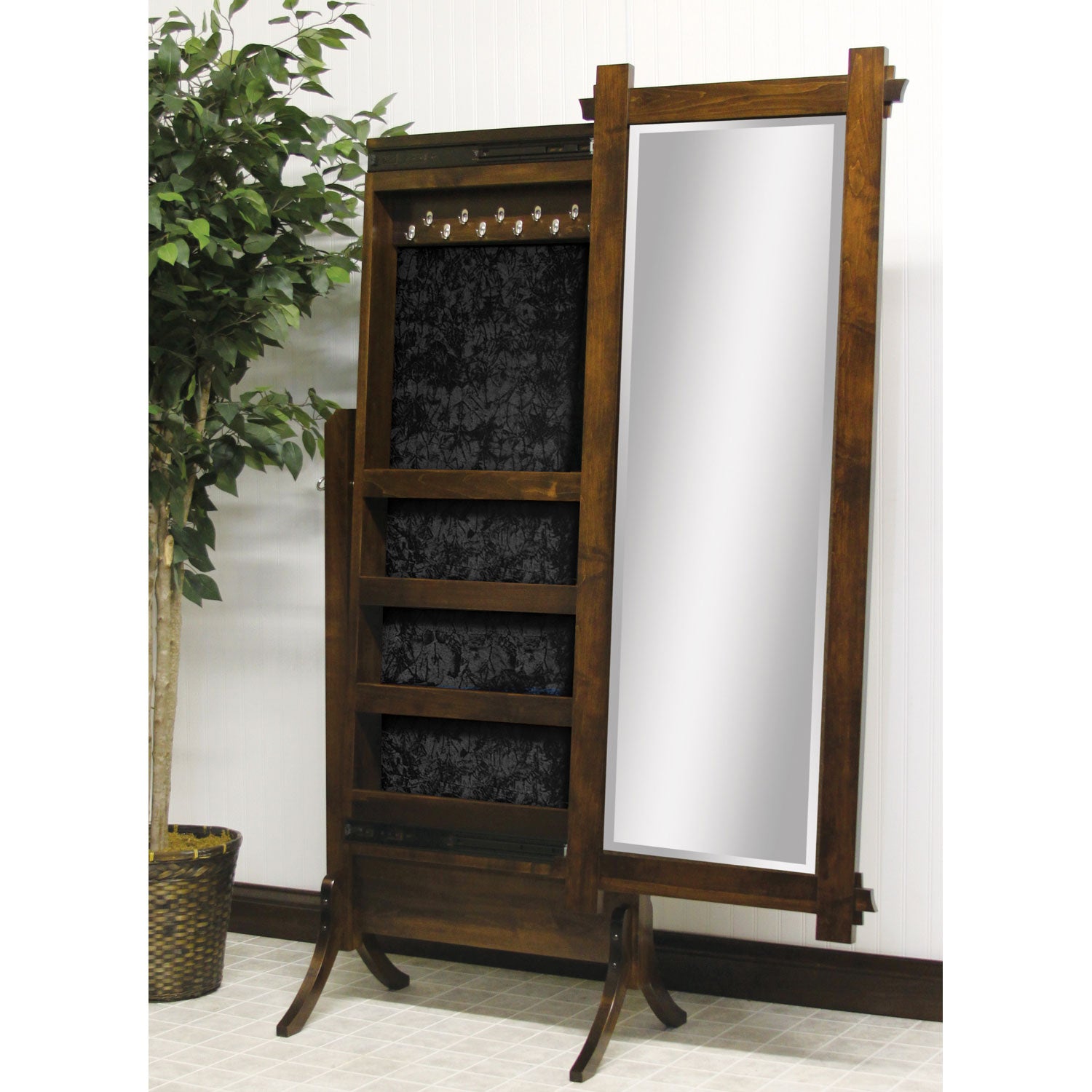 Hartford Amish Jewelry Mirror - Herron's Furniture