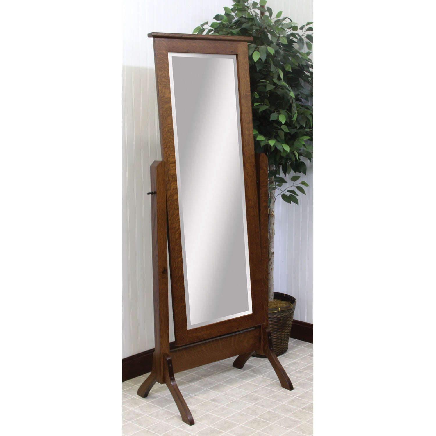 Amish Traditional Shaker Cheval Mirror - Herron's Furniture