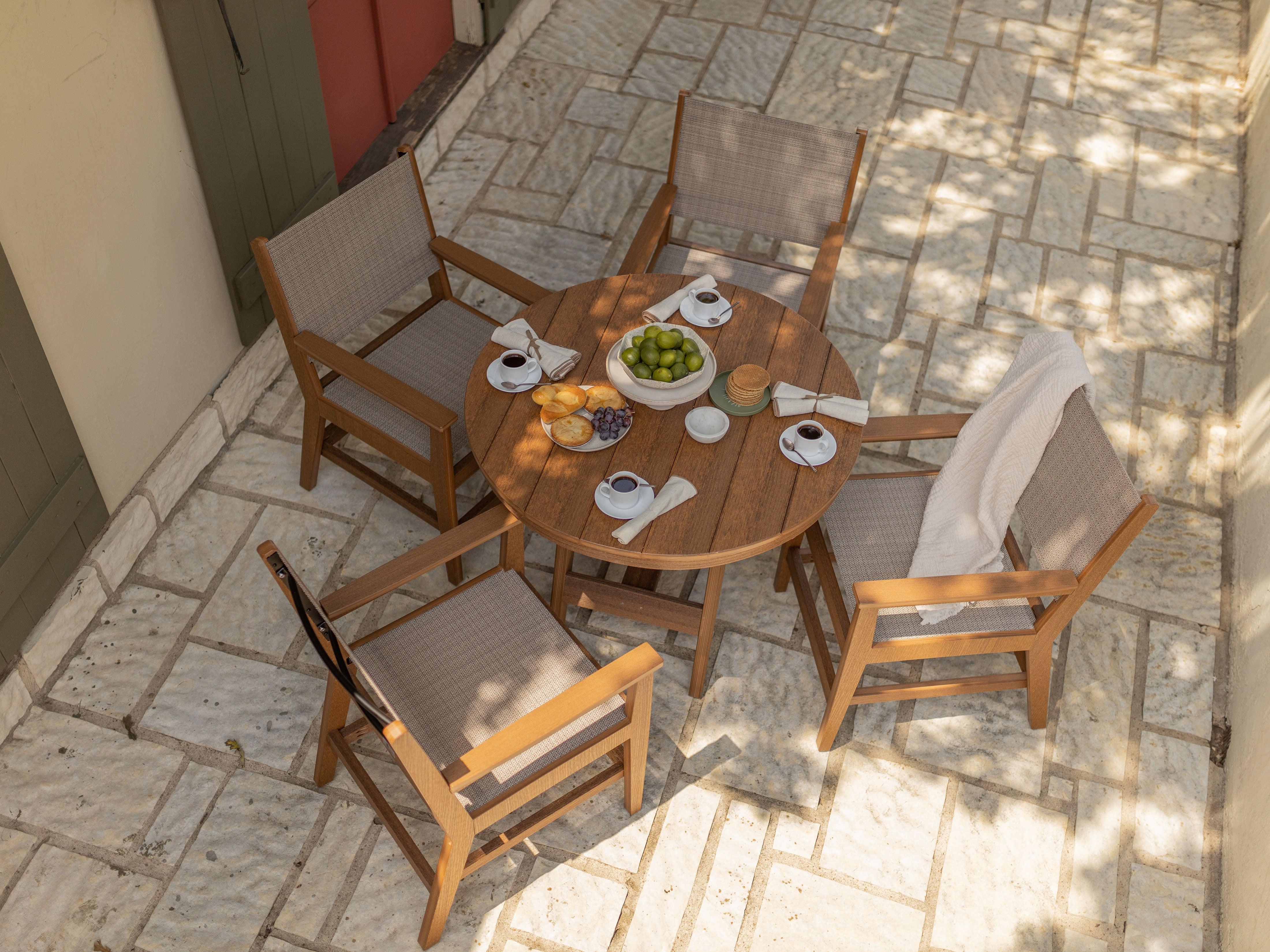 Mayhew Sling Poly 38" Dining Table Set - Herron's Furniture