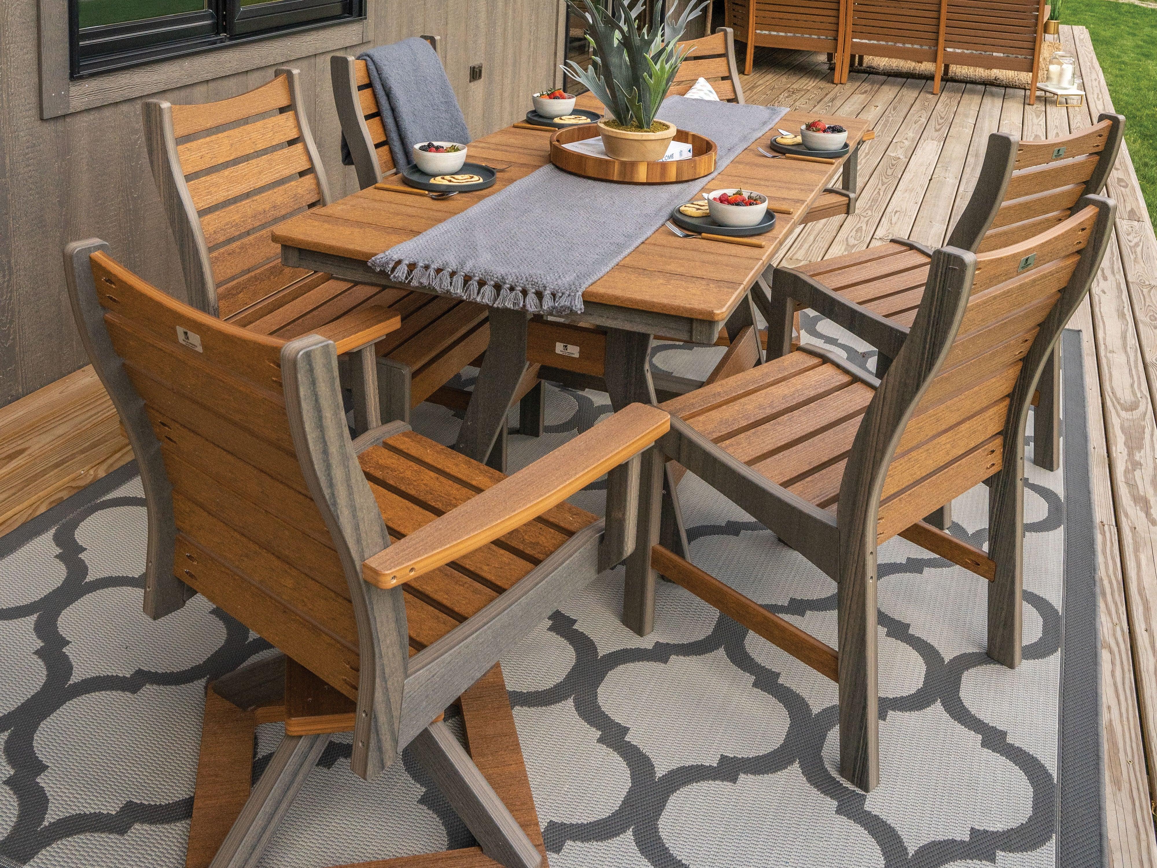 Bristol Poly 33" x 66" Dining Set - Herron's Furniture