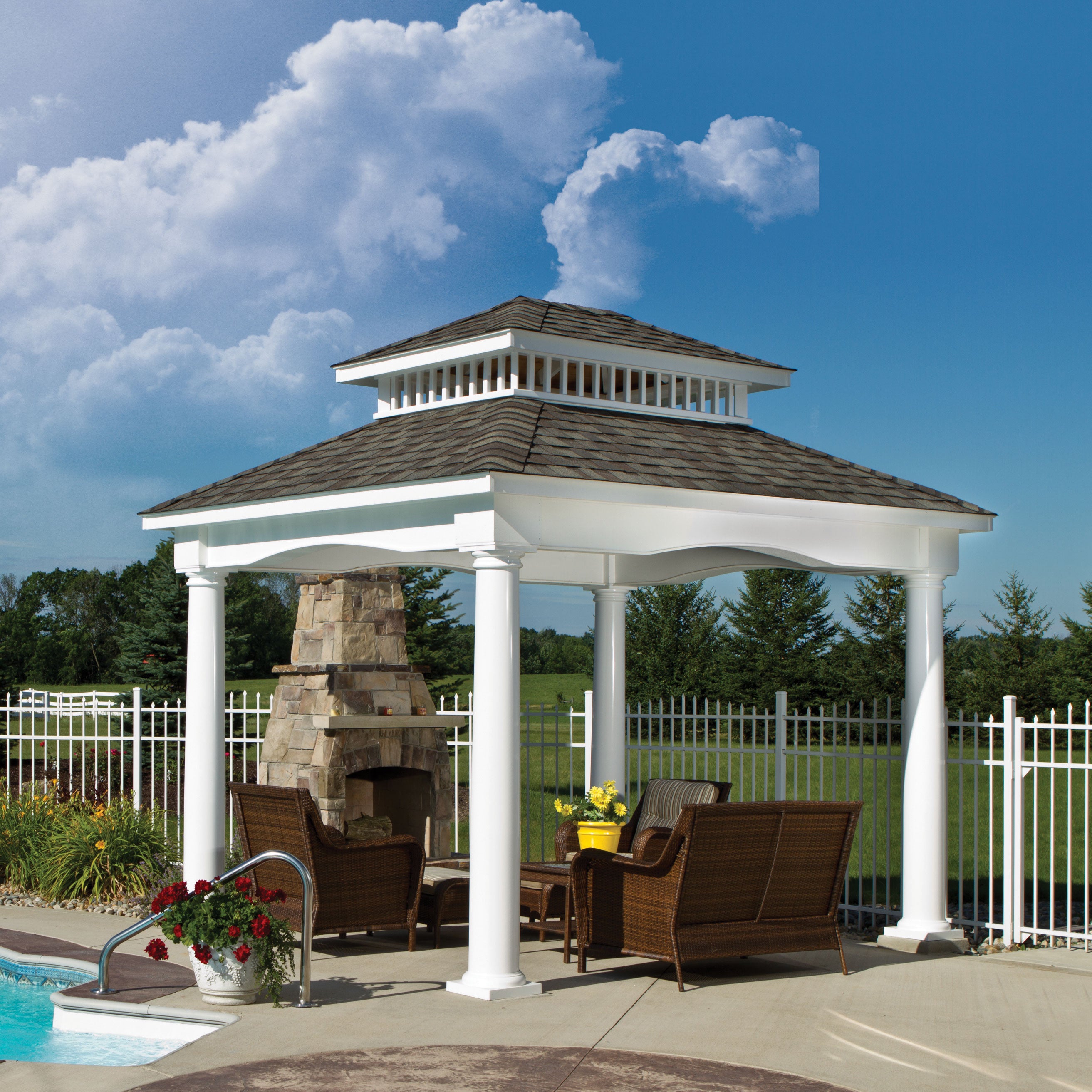 Custom Victoria Amish Vinyl Pavilion - Herron's Furniture