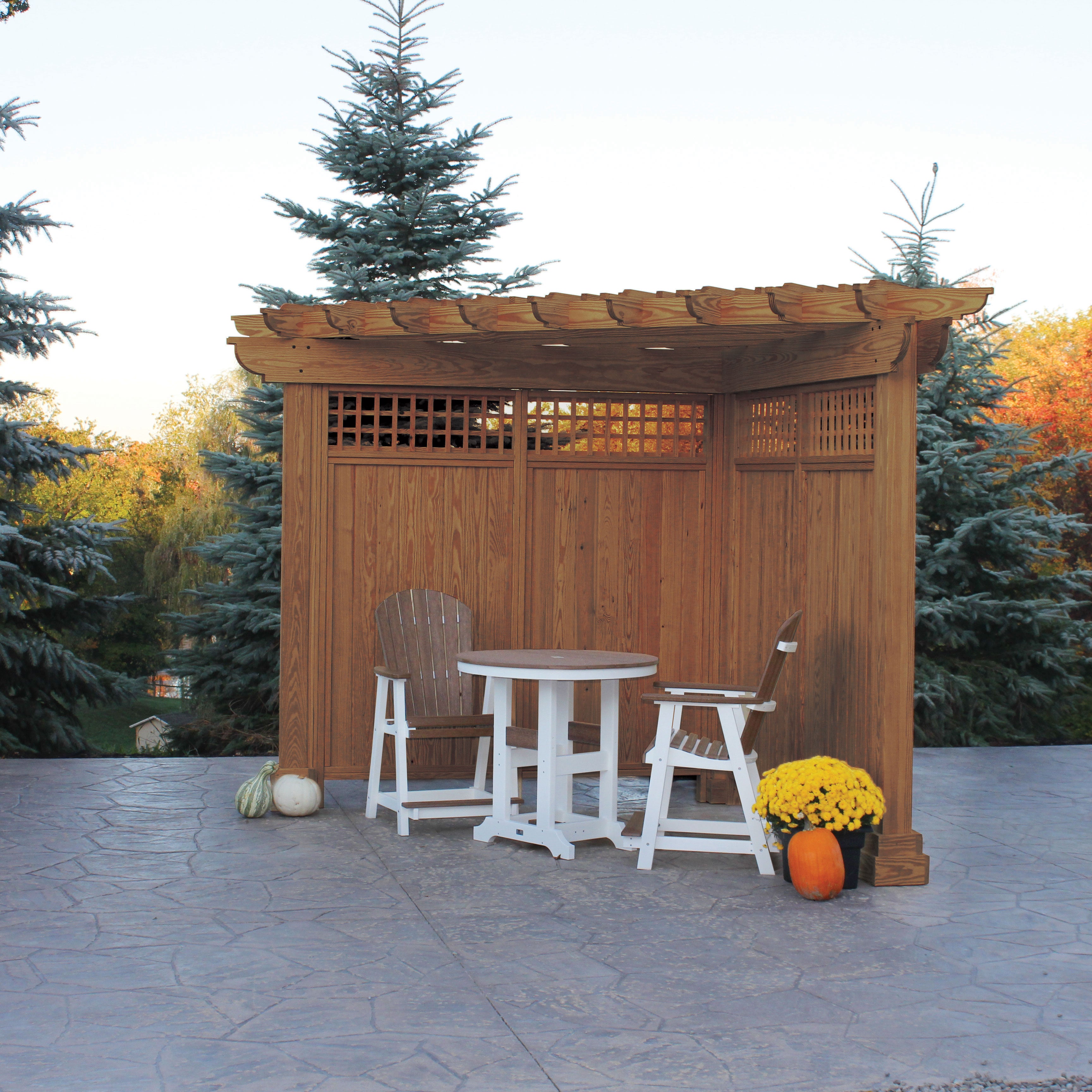 Custom Alcove Wood Amish Pergola - Herron's Furniture