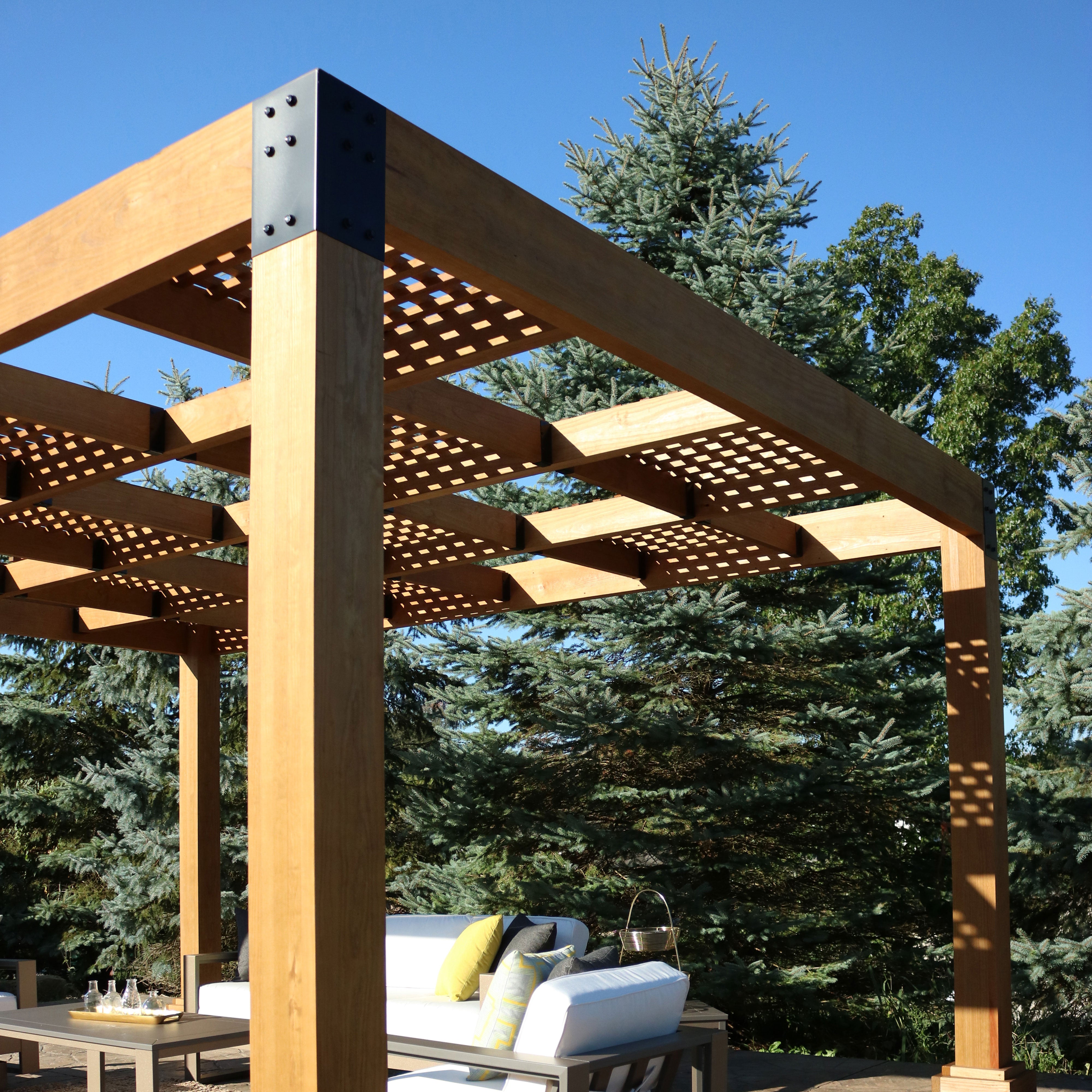 Custom Vineyard Wood Amish Pergola - Herron's Furniture