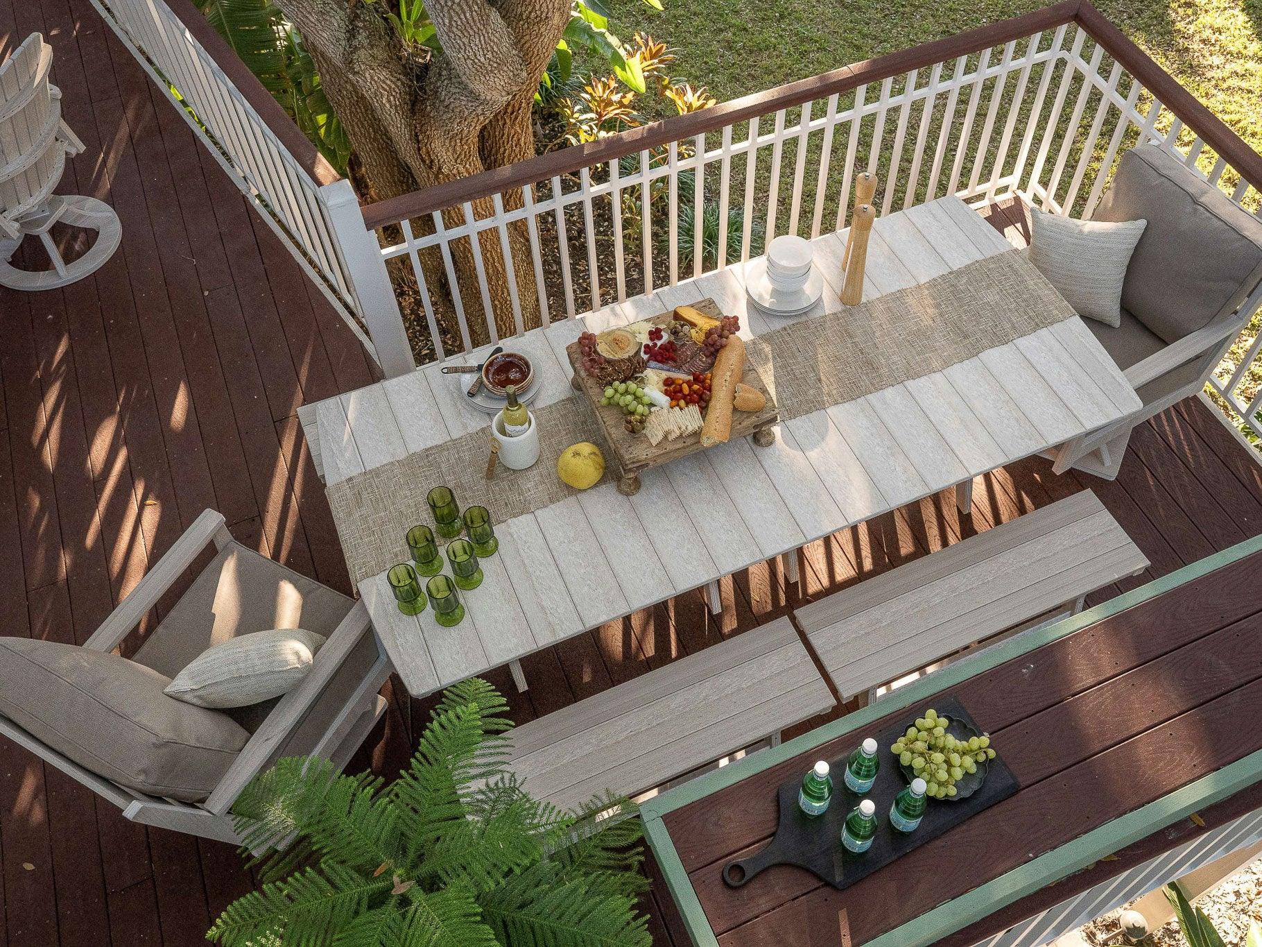 Mayhew Poly Swivel Rocker & Harbor Dining Set - Herron's Furniture