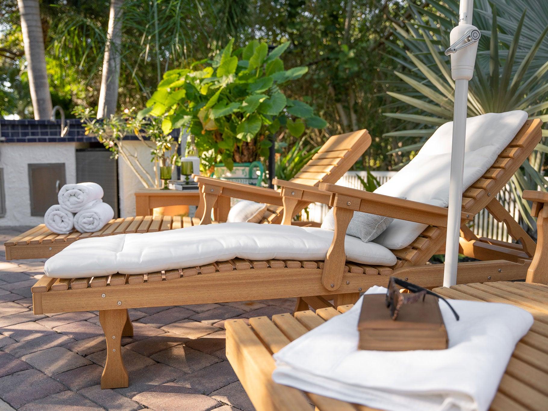 Casual Back Poly Chaise Lounge Set - Herron's Furniture