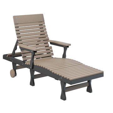 Casual Back Amish Outdoor Chaise Lounge - Herron's Furniture