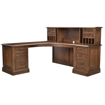 Angelo Amish Corner Desk with Open Hutch - Herron's Furniture