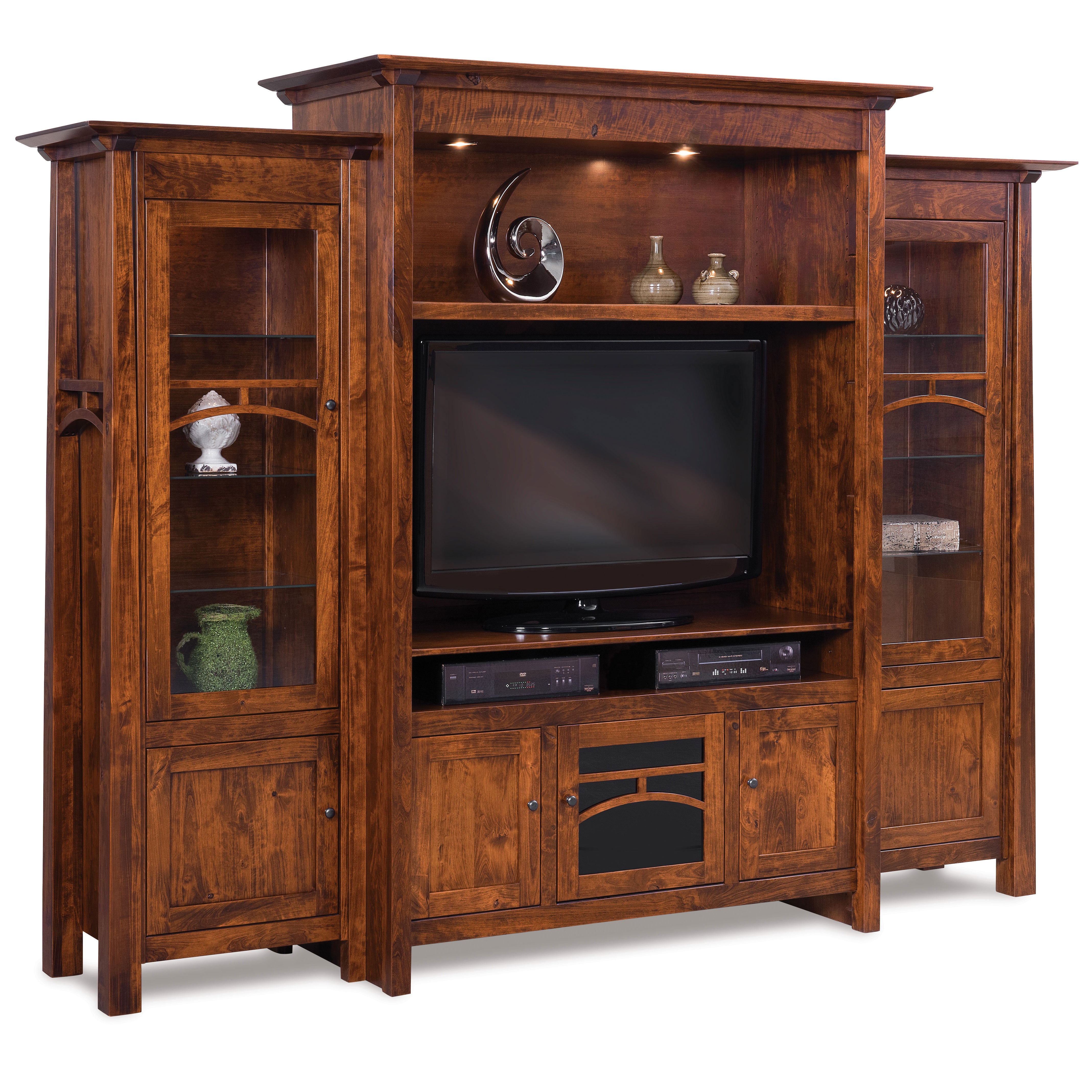 Artesa Amish 3-Piece Entertainment Center - Herron's Furniture