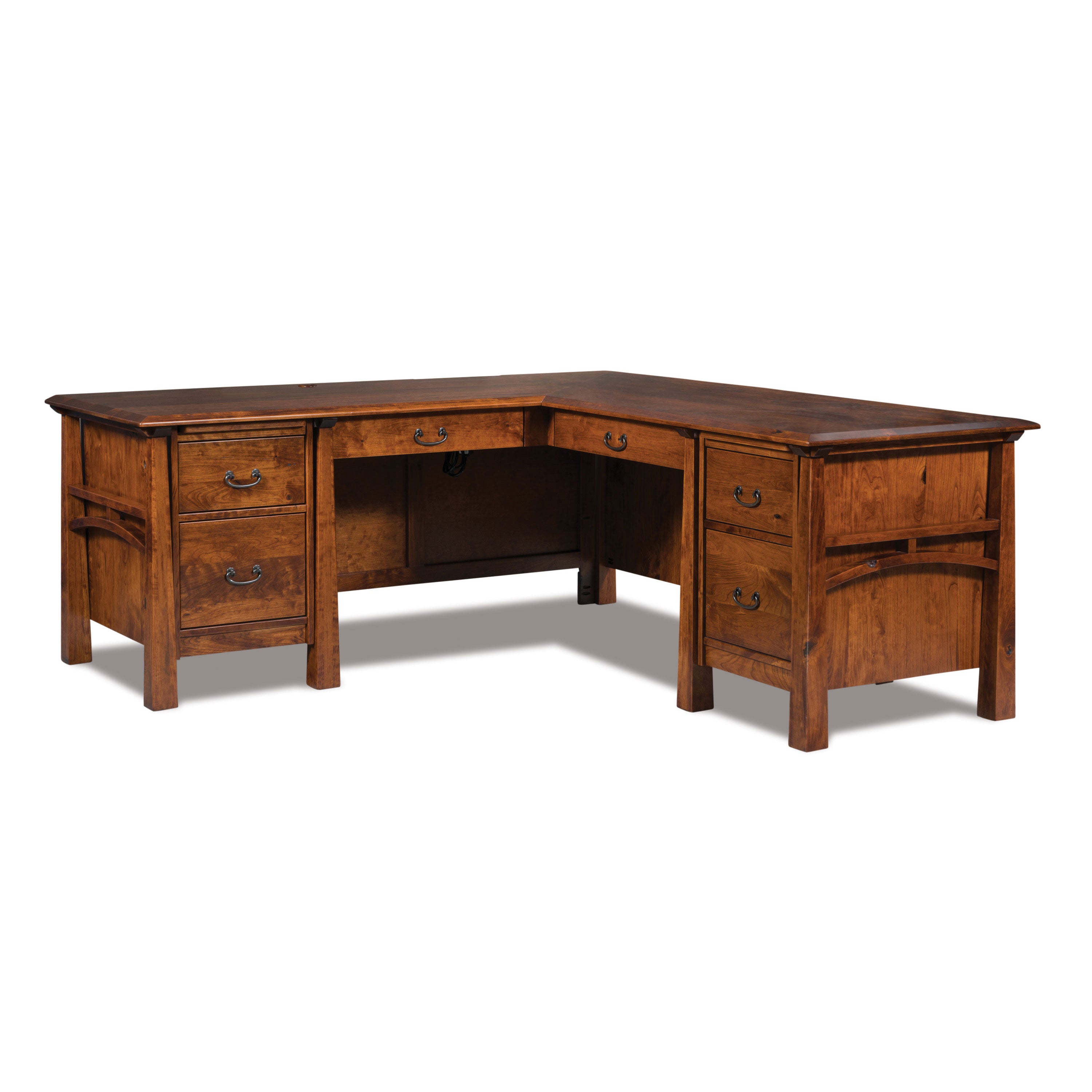 Artesa Amish L-Desk - Herron's Furniture