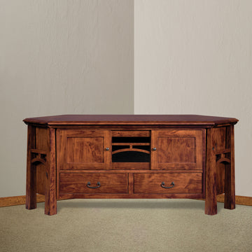Artesa Amish Large Corner TV Stand - Herron's Furniture