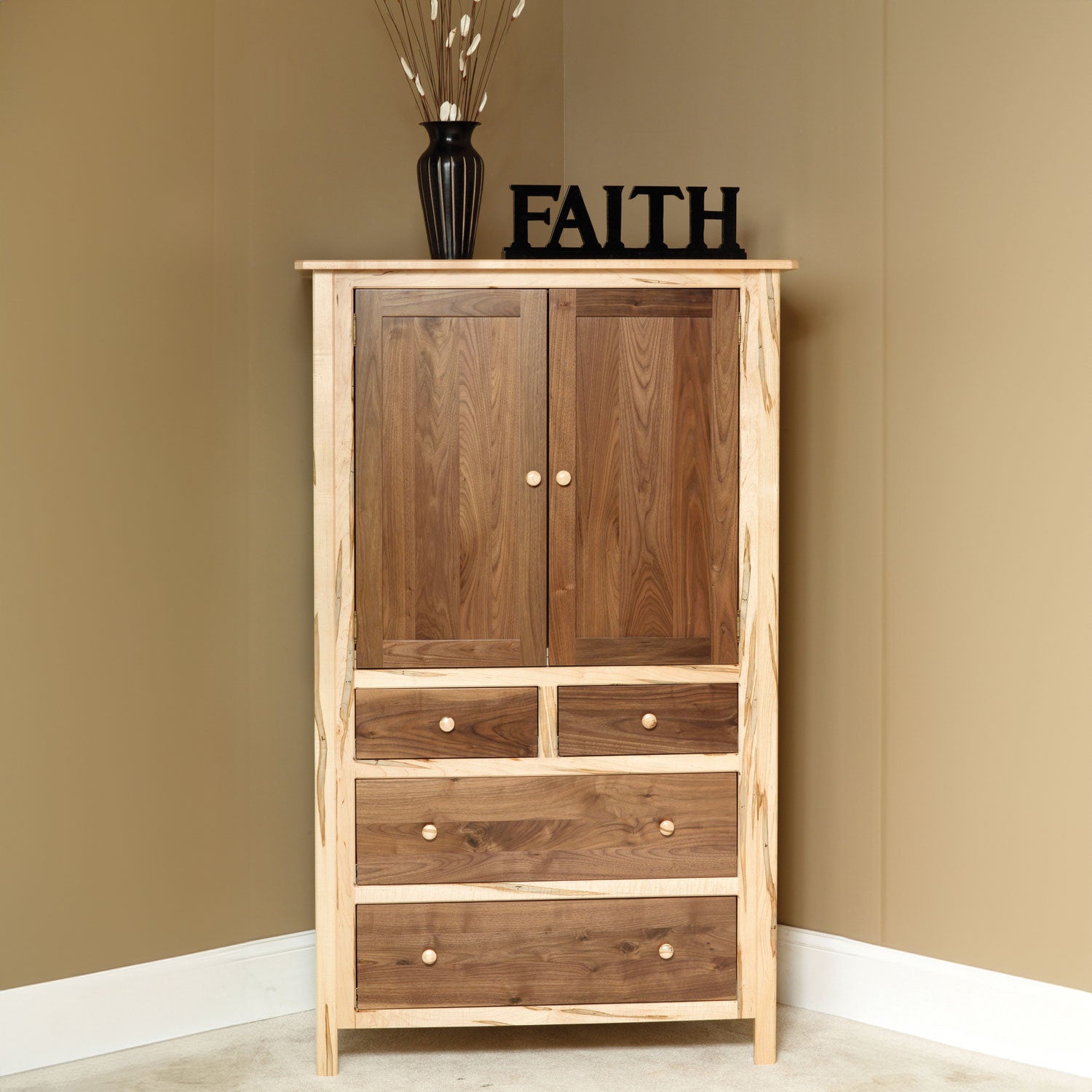 Cornwell Amish Solid Wood Armoire - Herron's Furniture