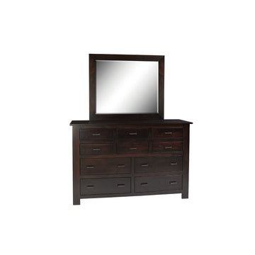 Horizon Shaker Amish High Dresser with Mirror - Herron's Furniture