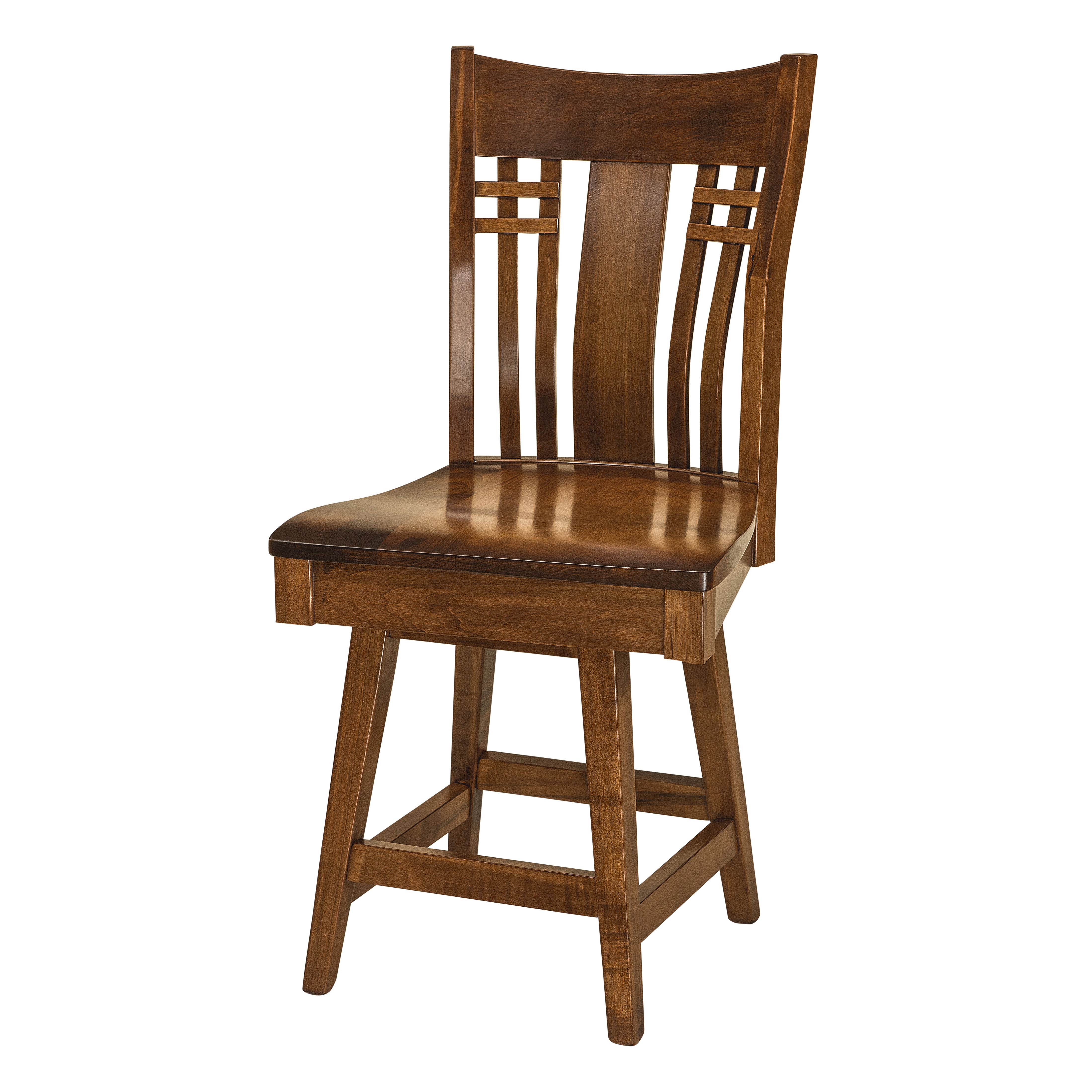 Bennett 24" Amish Swivel Barstool - Herron's Furniture