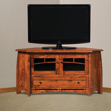 Boulder Creek 56" Amish Corner TV Stand - Herron's Furniture