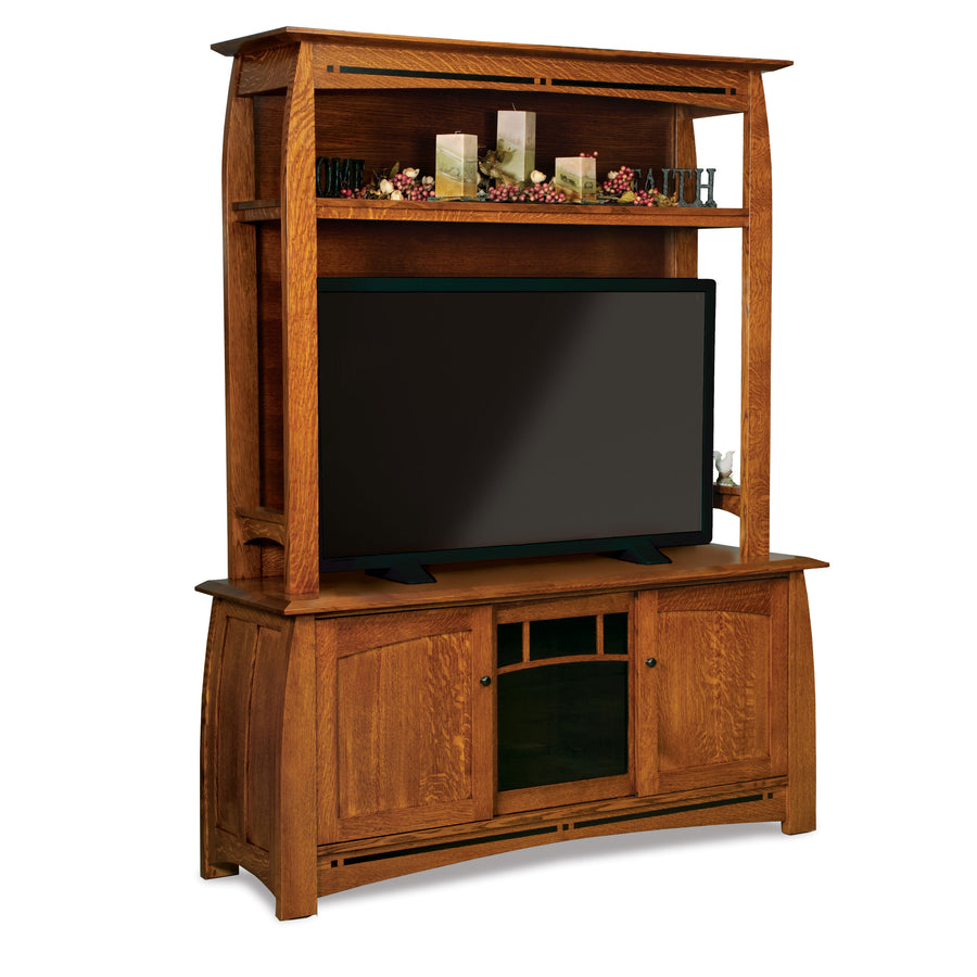 Boulder Creek Amish TV Stand with Hutch - Herron's Furniture