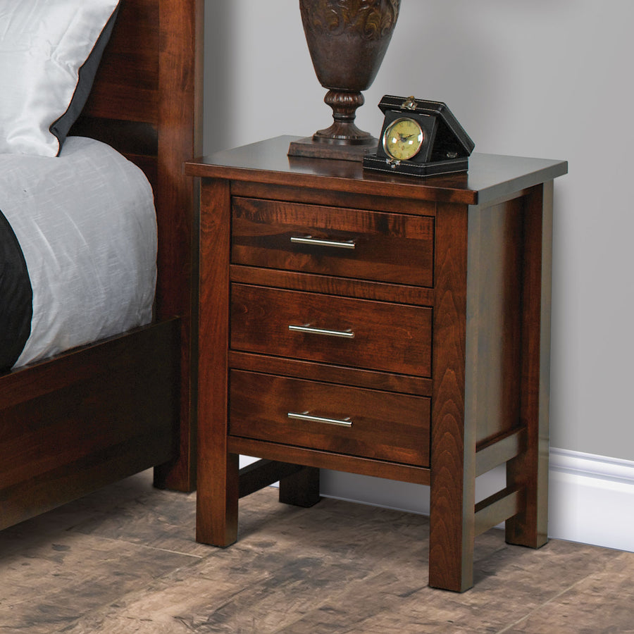 Cabin Creek Amish 3 Drawer Nightstand - Herron's Furniture