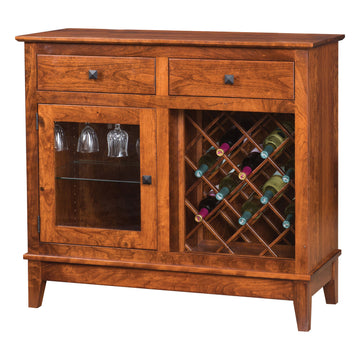 Canterbury Amish Wine Cabinet - Herron's Furniture