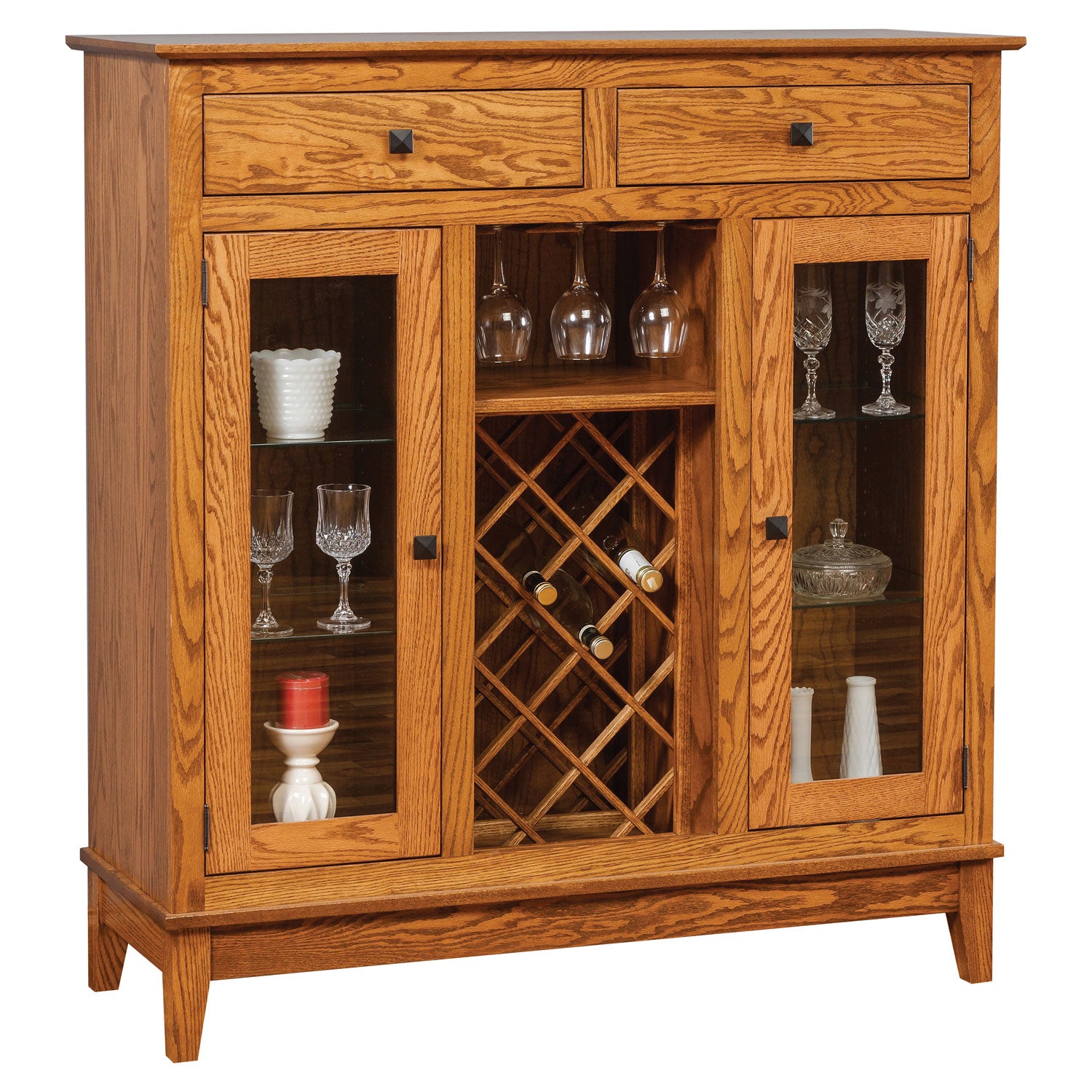 Canterbury Amish Tall Wine Cabinet - Herron's Furniture