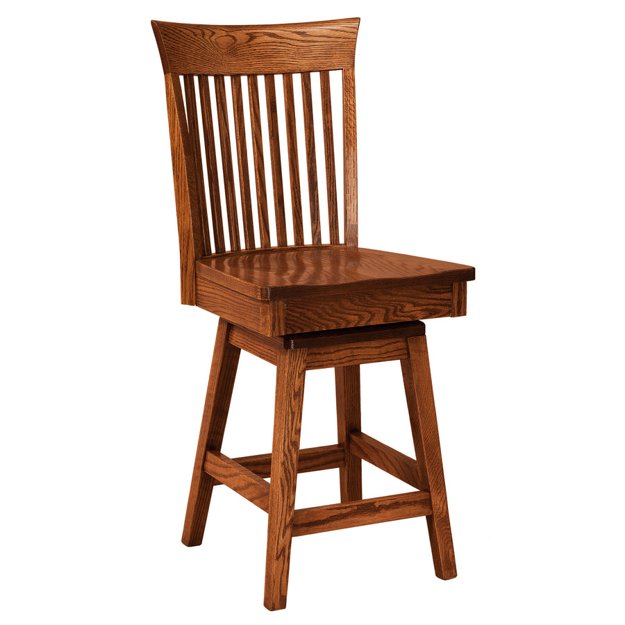 Carlisle 24" Amish Swivel Barstool - Herron's Furniture