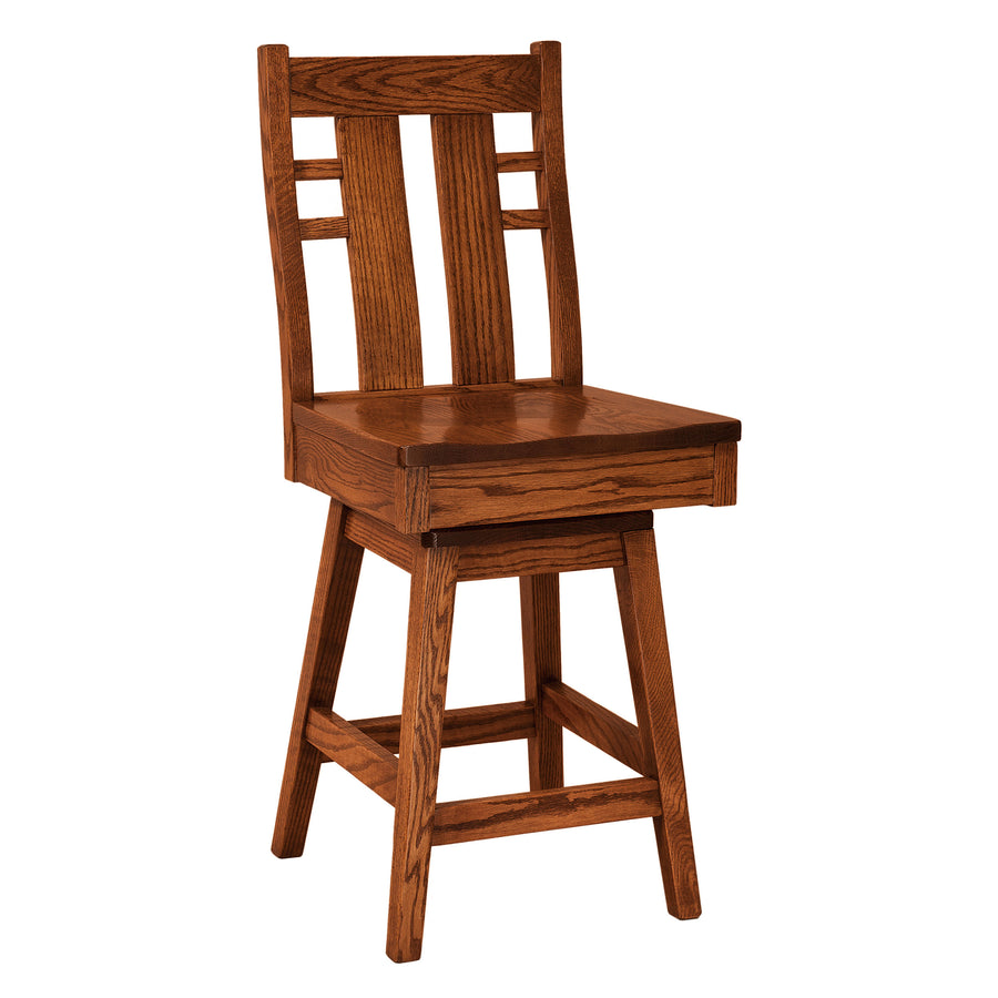 Cascade 24" Amish Swivel Barstool - Herron's Furniture