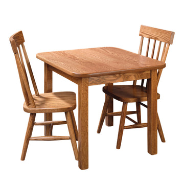 Amish Square Child's Table with Mill Shaker Chair - Herron's Furniture