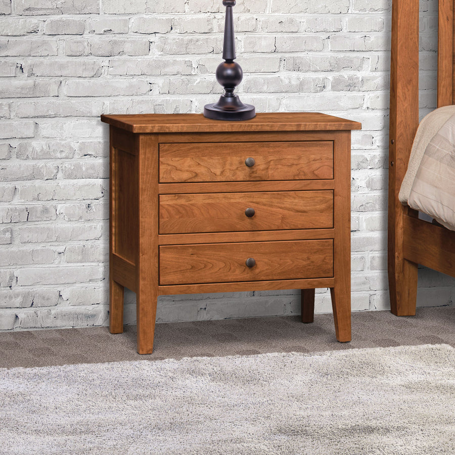 Chelsea Amish 3-Drawer Nightstand - Herron's Furniture