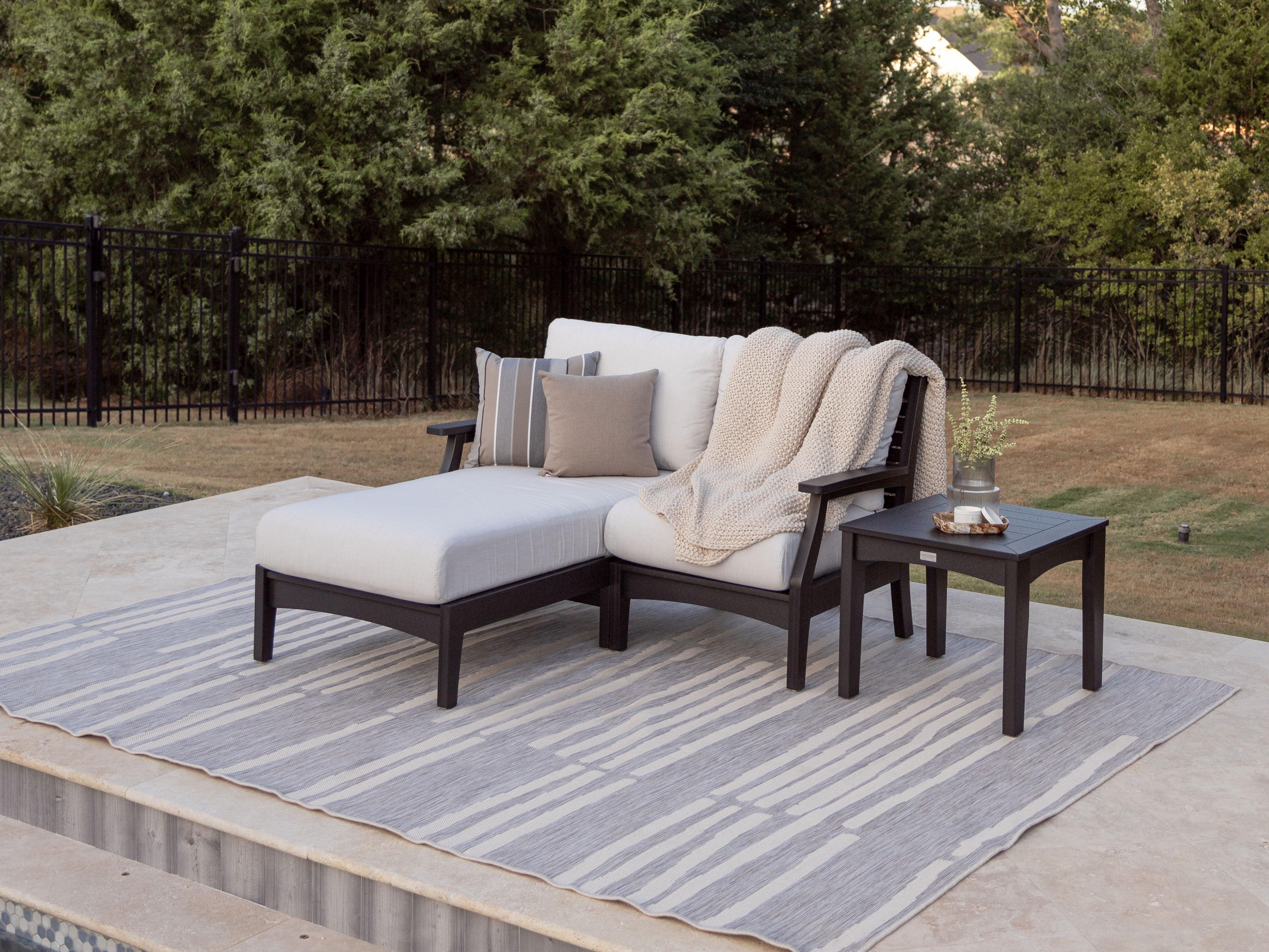 Classic Terrace Poly Chaise Lounge Loveseat Set - Herron's Furniture