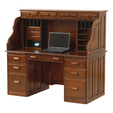 Computer Amish Deluxe Rolltop Desk - Herron's Furniture