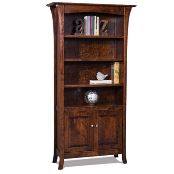 Ensenada Amish Bookcase with Doors - Herron's Furniture