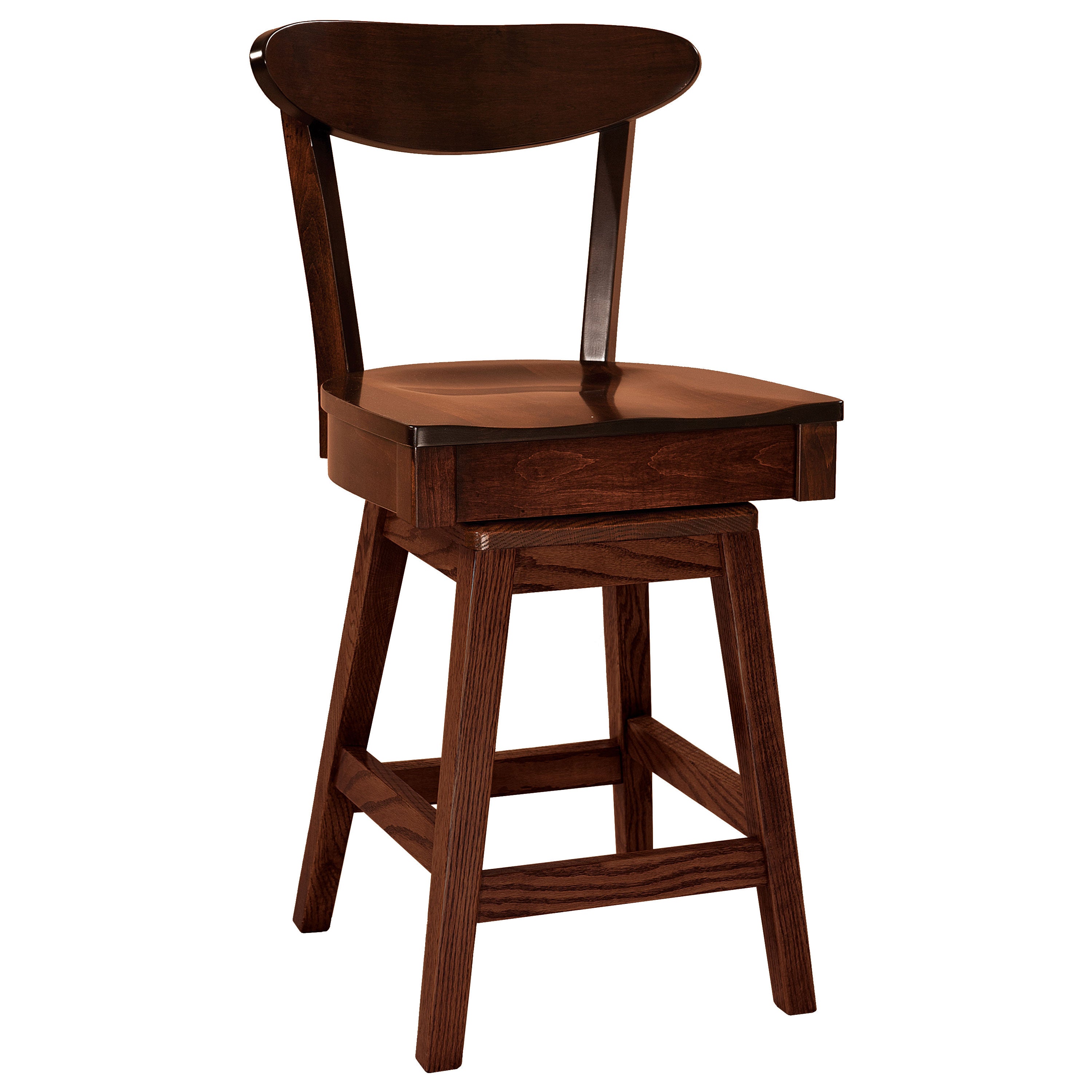 Hawthorn 24" Swivel Amish Barstool - Herron's Furniture
