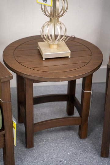 Joby Wood Grain Poly End Table - Herron's Furniture