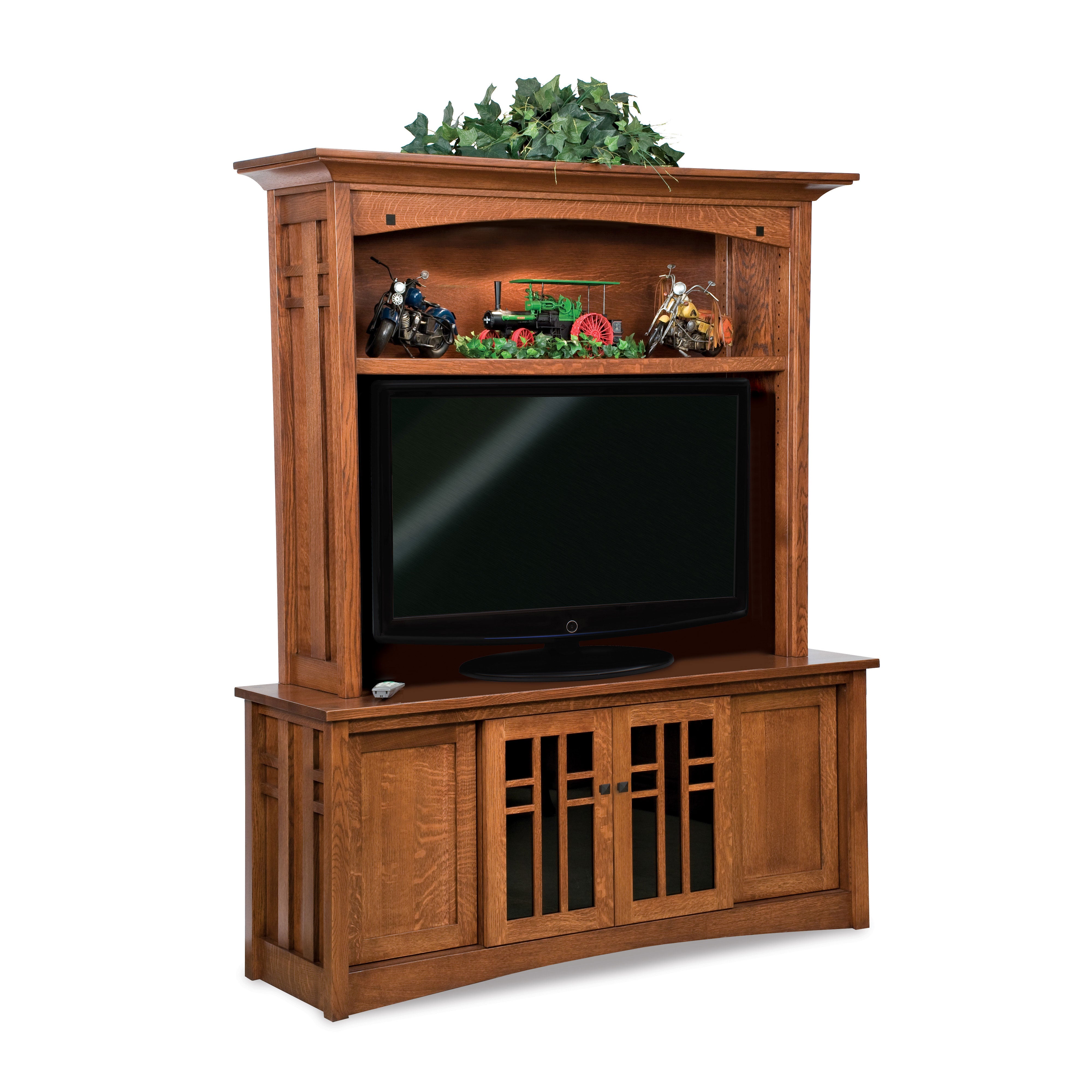 Kascade Amish TV Stand with Hutch - Herron's Furniture