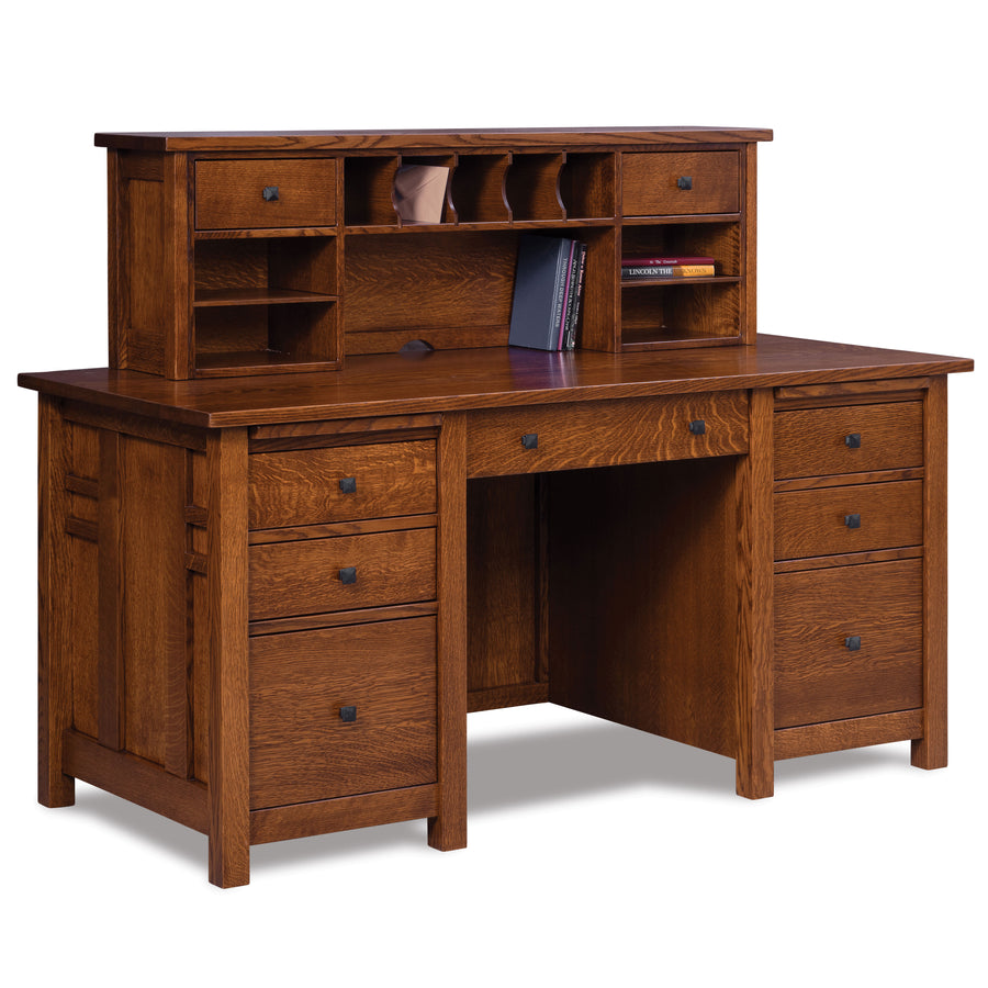 Kascade Amish Desk with Hutch - Herron's Furniture