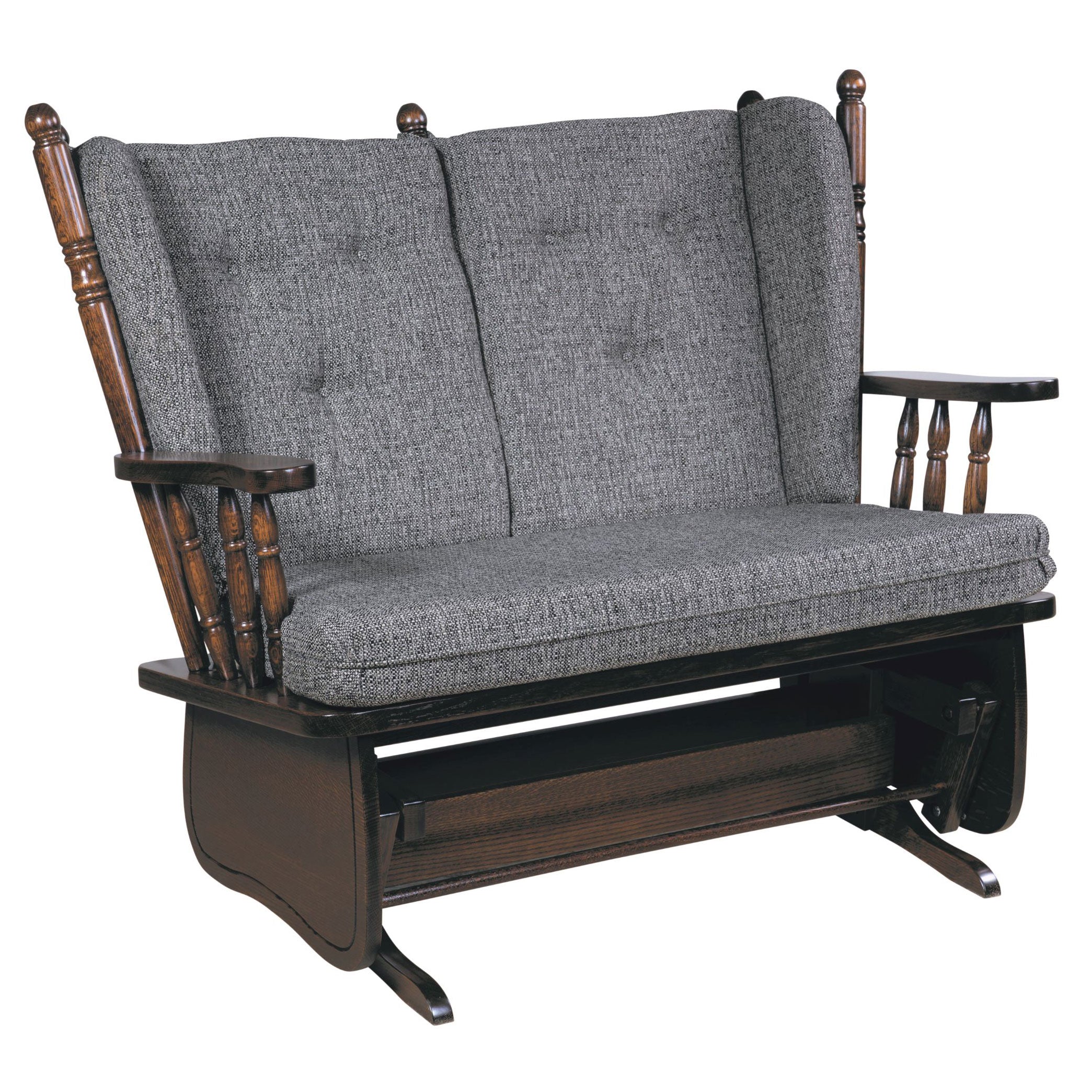 Low Back 4 Post Loveseat Glider - Herron's Furniture