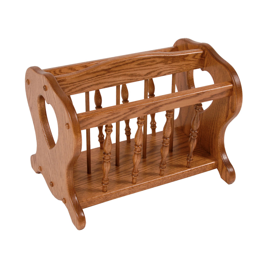 Amish Soilid Wood Heart Magazine Rack - Herron's Furniture
