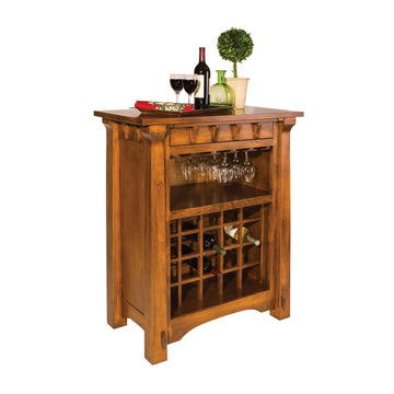 Manitoba Amish Wine Cabinet - Herron's Furniture