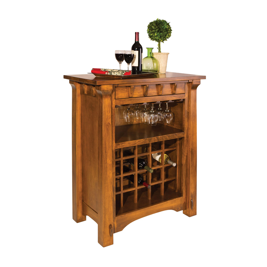 Manitoba Amish Wine Cabinet - Herron's Furniture