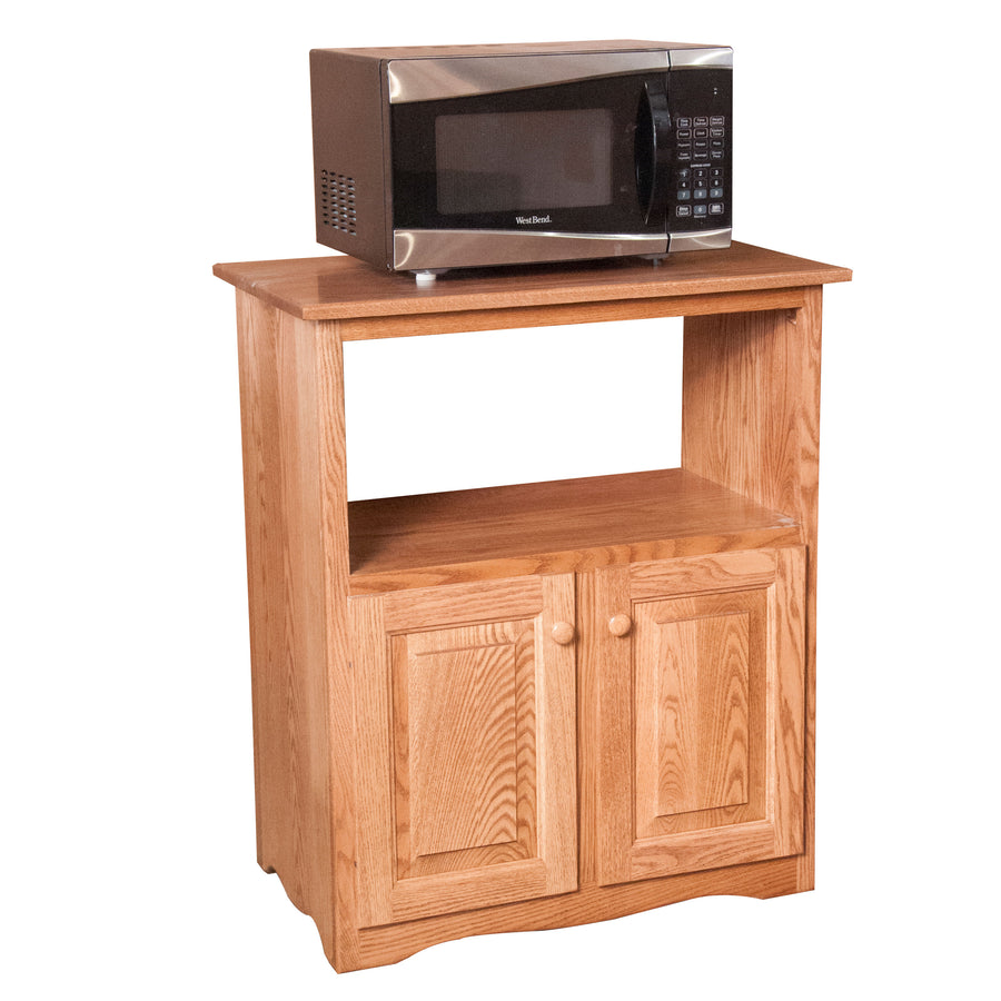 Amish Microwave Cart with Shelf - Herron's Furniture